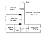 Продам 3-х комнатную квартиру в центре Петрозаводска 300 м до Набережной Онежского озера. 