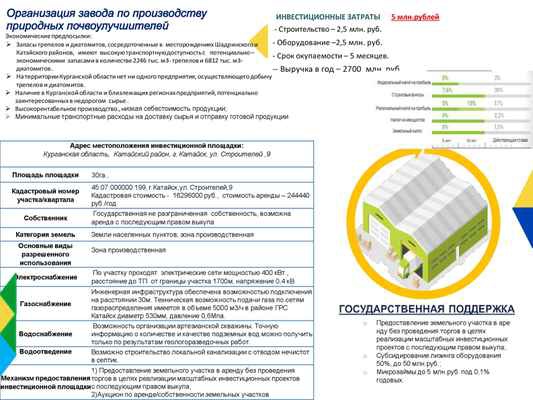 Фото объявления: Ищем инвестора в производство природных почвоулучшителей в России