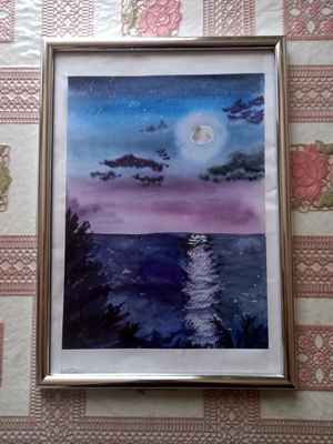 Фото объявления: Картина ручной работы "Лунная ночь" в Митином