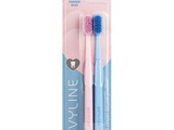 Набор мануальных зубных щеток Revyline Duo, розовая и голубая
