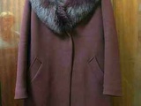 Пальто зимнее, бордовое,женское, размер 48-50,б.у один раз.