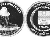 Инвестиционная серебряная монета памятник Белая шляпа