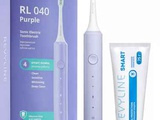 Сиреневая звуковая щетка Revyline RL040 + зубная паста Smart